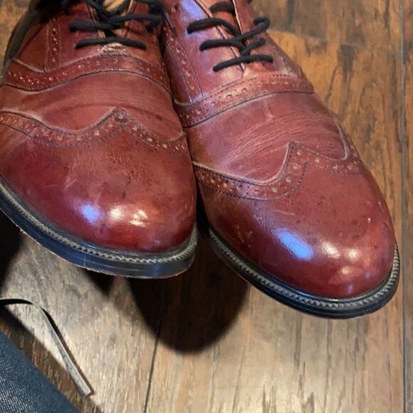 stanley blacker couture handmade in Italy size 12 in GUC reddish brown leather - Picture 9 of 11